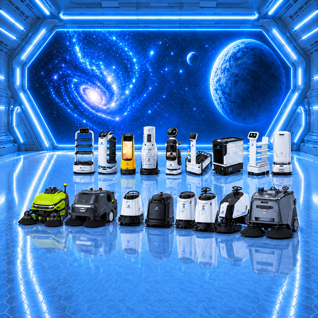 RoboServe robot fleet